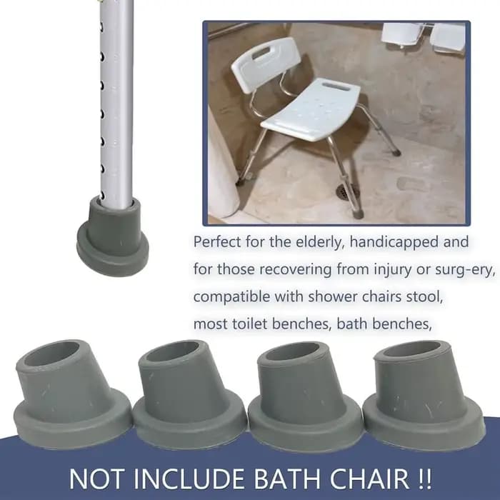 Embouts coordonnants en caoutchouc pour chaise de bain
