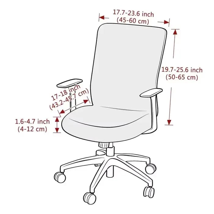 Housse de chaise de bureau et d'ordinateur extensible, 1 pièce, housse de fauteuil en Jacquard Anti-salissure, ascenseur à domicile, étui de siège rotatif pour salle d'étude et hôtel