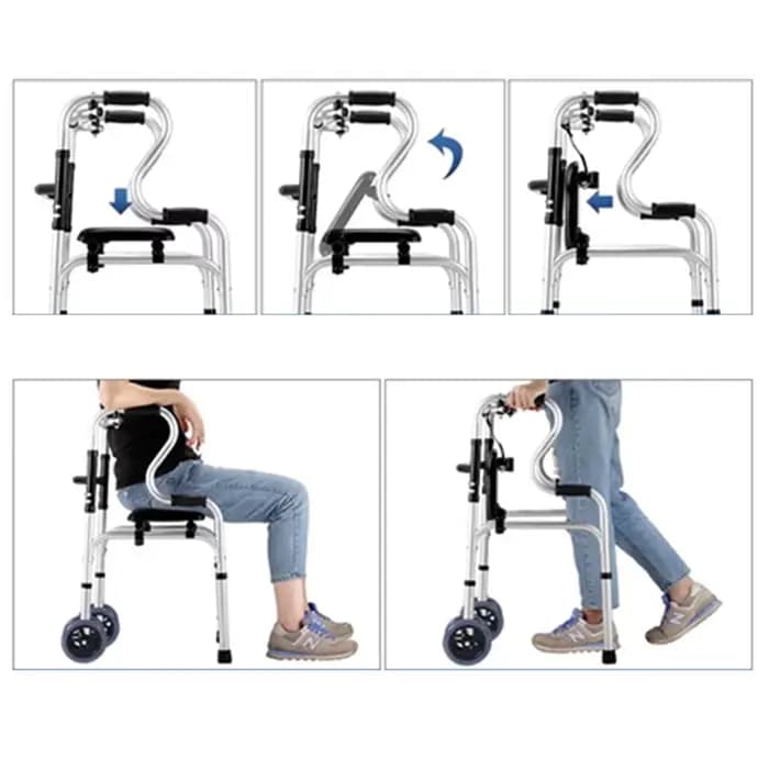 SilvertCreer-Marchette Pliable avec Roues, Accessoire de Haute Qualité