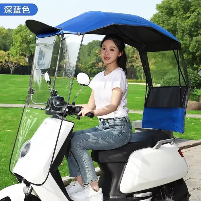Nouveau auvent pour scooter électrique avec protection contre le soleil et la pluie