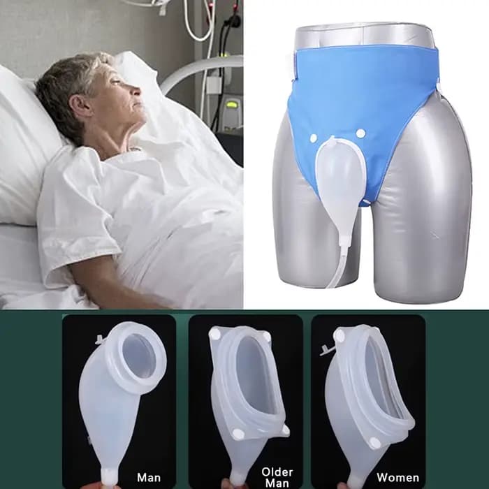 Sacs collecteurs d'urine réutilisables en silicone hypoallergénique pour personnes âgées