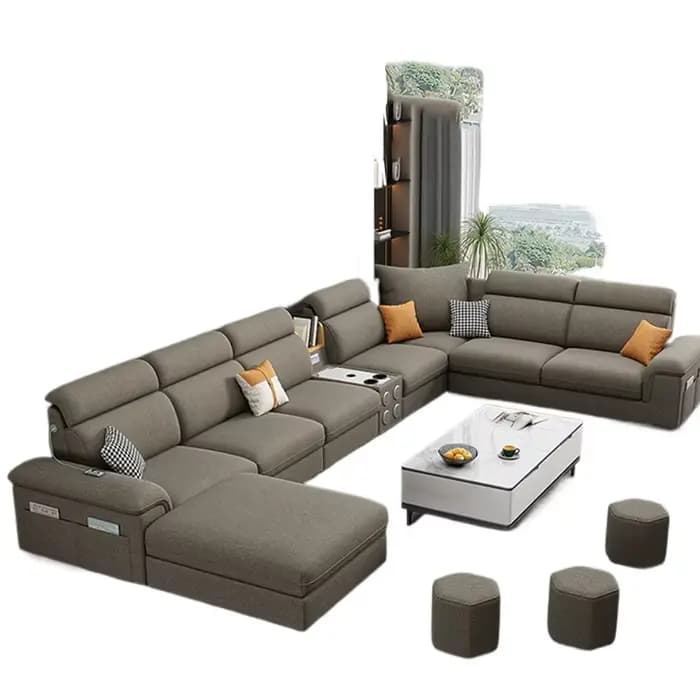 Cadre en bois et cuir canapé fond de jeu canapé-lit modulaire inclinable moderne paresseux Articulos Para El Hogar meubles de maison