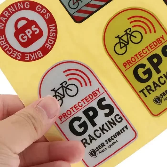 1 ensemble d'autocollants d'avertissement antivol pour vélo