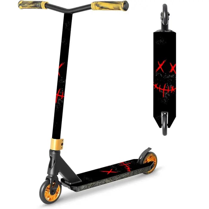 Autocollant de scooter à motif graffiti visage souriant d'horreur rouge sang