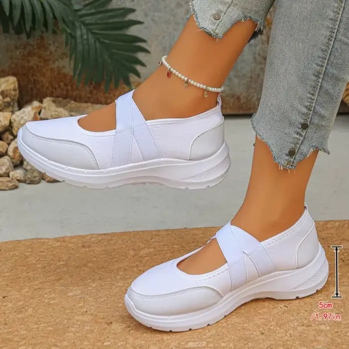 Chaussures décontractées élégantes à bout rond et semelle épaisse pour femme, nouvelle collection printemps/automne, confortables et très tendance