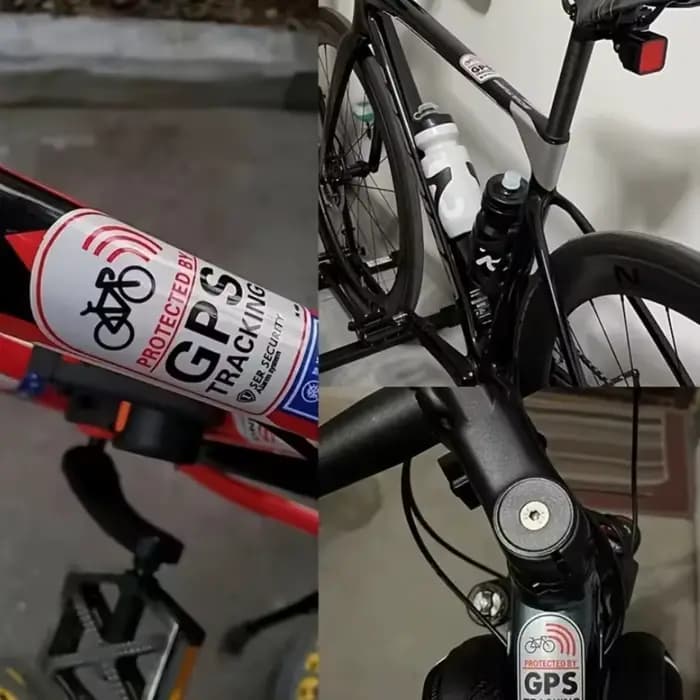 1 ensemble d'autocollants d'avertissement antivol pour vélo
