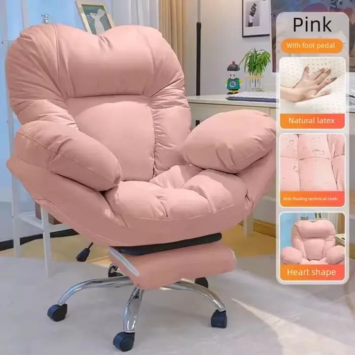 Chaise de jeu princesse pour filles, avec coussin en Latex, pour bureau, maison, chambre à coucher, bureau, Streaming