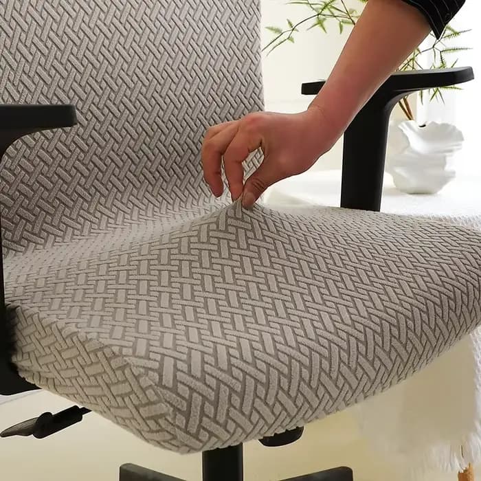 Housse De chaise De bureau tout compris, couleur unie, élastique Durable, adaptée à la salle De jeu De bureau, 1 pièce