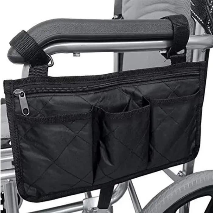 Sac latéral pour fauteuil roulant sur roulettes