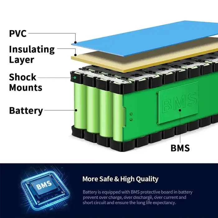 Batterie de Scooter motorisée authentique 48V 100Ah 500W Citycoco avec BMS