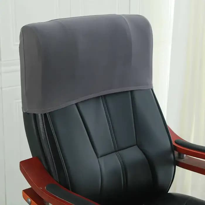 Housse de dossier de chaise de bureau élastique, protection arrière de chaise, anti-poussière, housse de dossier de chaise, taie d'oreiller de tête de chaise