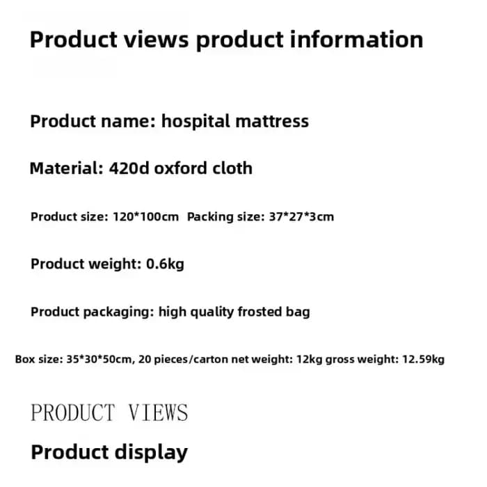 Matelas de transfert pour patients