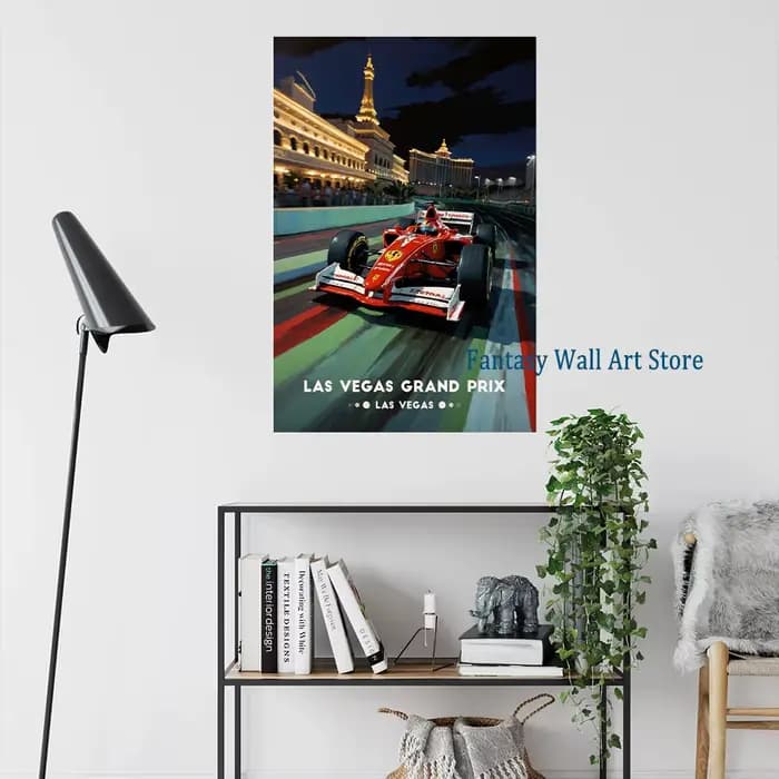 Affiche emblématique du Grand Prix de course de formule 1, Super voitures F1, décoration murale esthétique pour Fans de voitures de course, peinture sur toile d'art mural de salle de maison