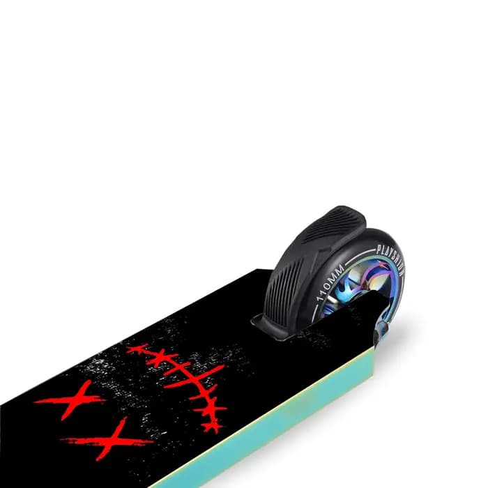 Autocollant de scooter à motif graffiti visage souriant d'horreur rouge sang