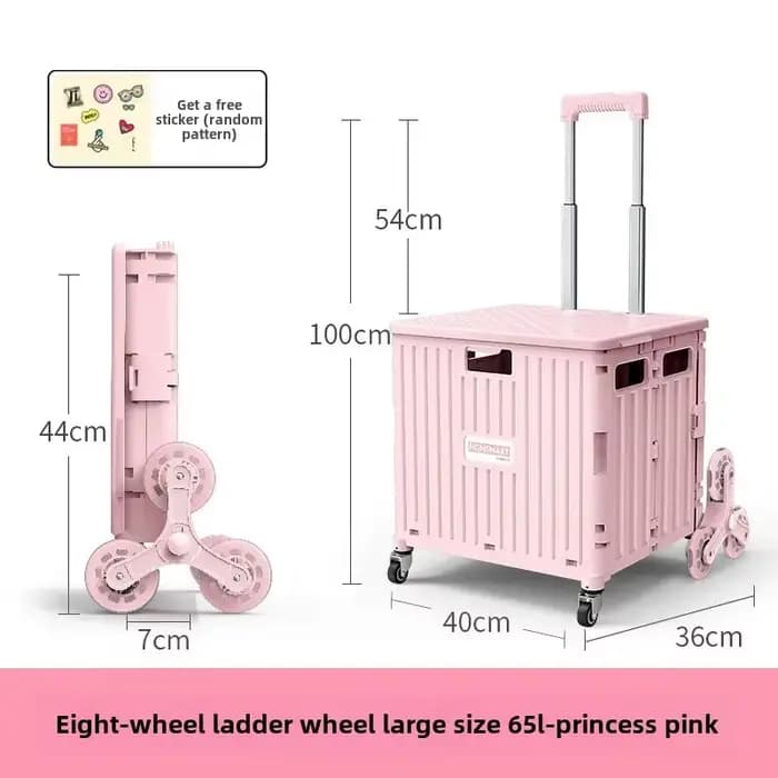 Chariot de courses pliable pratique pour supermarché