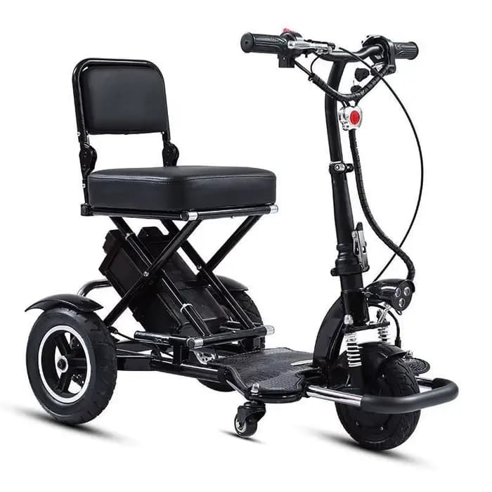 Scooter électrique pliant à trois roues pour personnes âgées 350W 48V12A40-50KM Tricycle