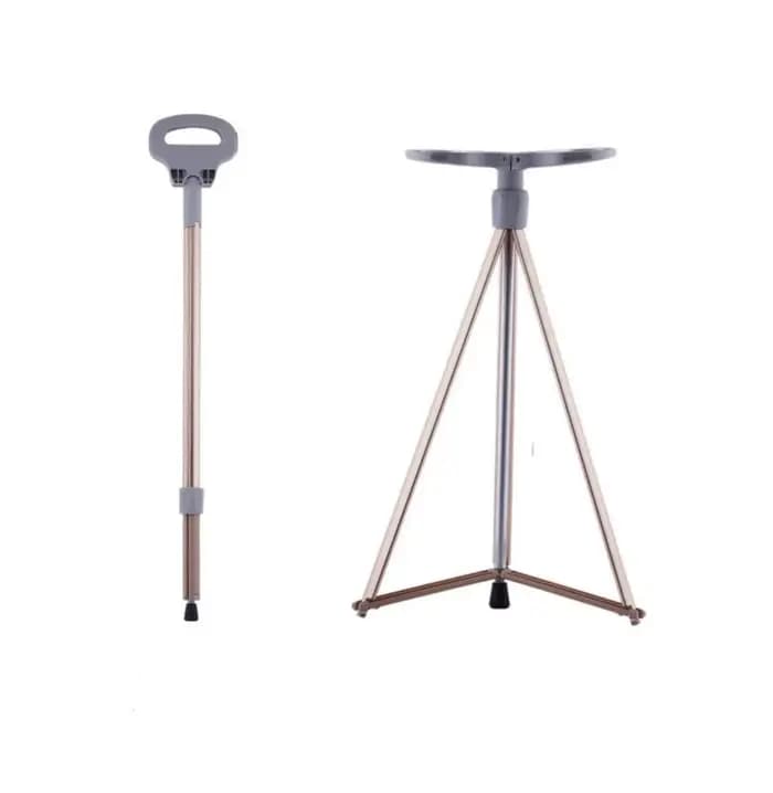 Canne de tabouret pliante pour personnes âgées