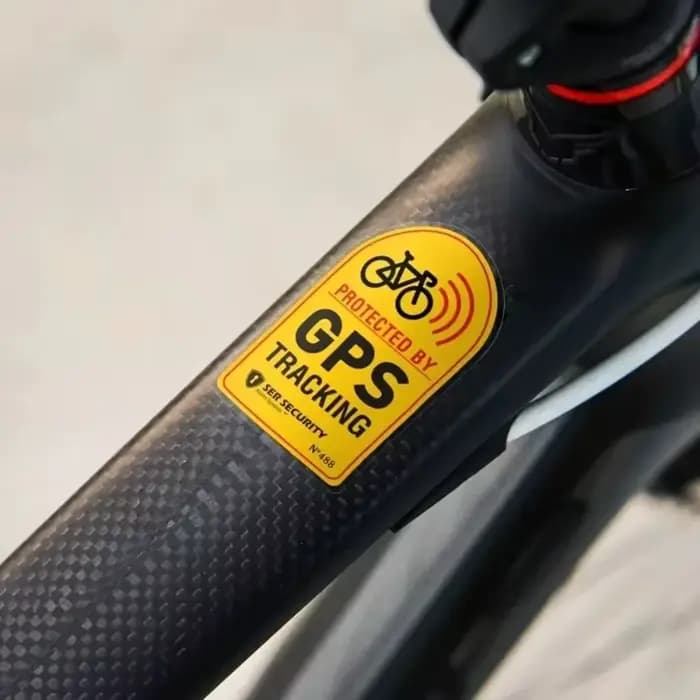 1 ensemble d'autocollants d'avertissement antivol pour vélo