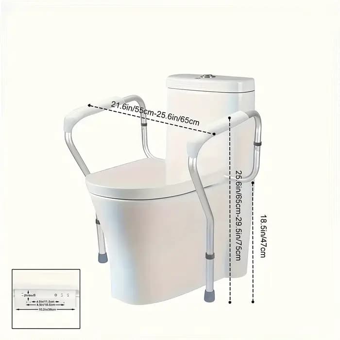 Garde-corps de sécurité pour toilettes