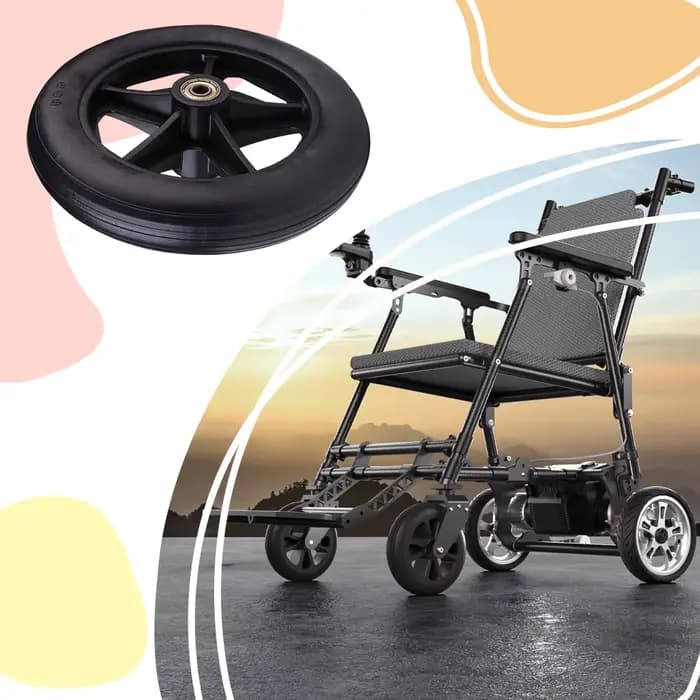 Roue avant pour fauteuil roulant robuste