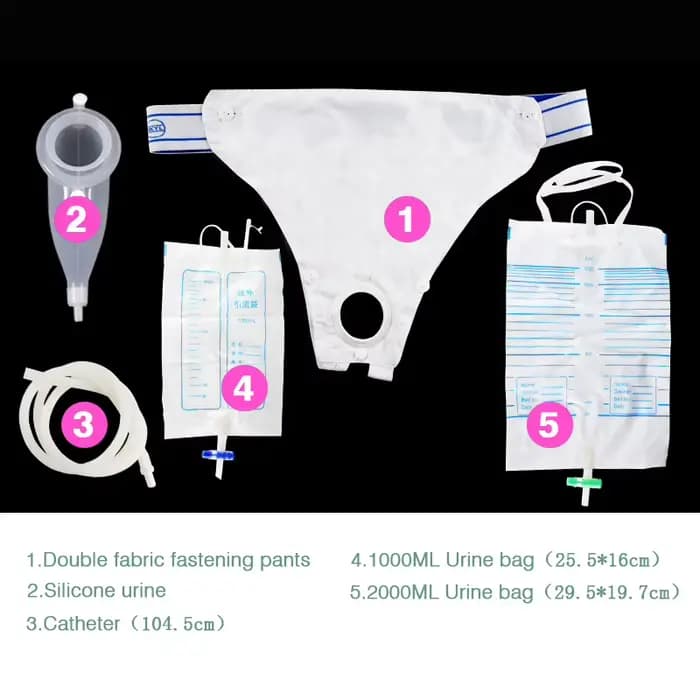 Collecteur d'urine en silicone hypoallergénique pour adultes