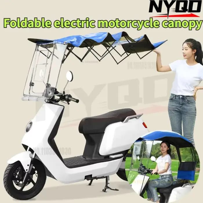 Nouveau auvent pour scooter électrique avec protection contre le soleil et la pluie