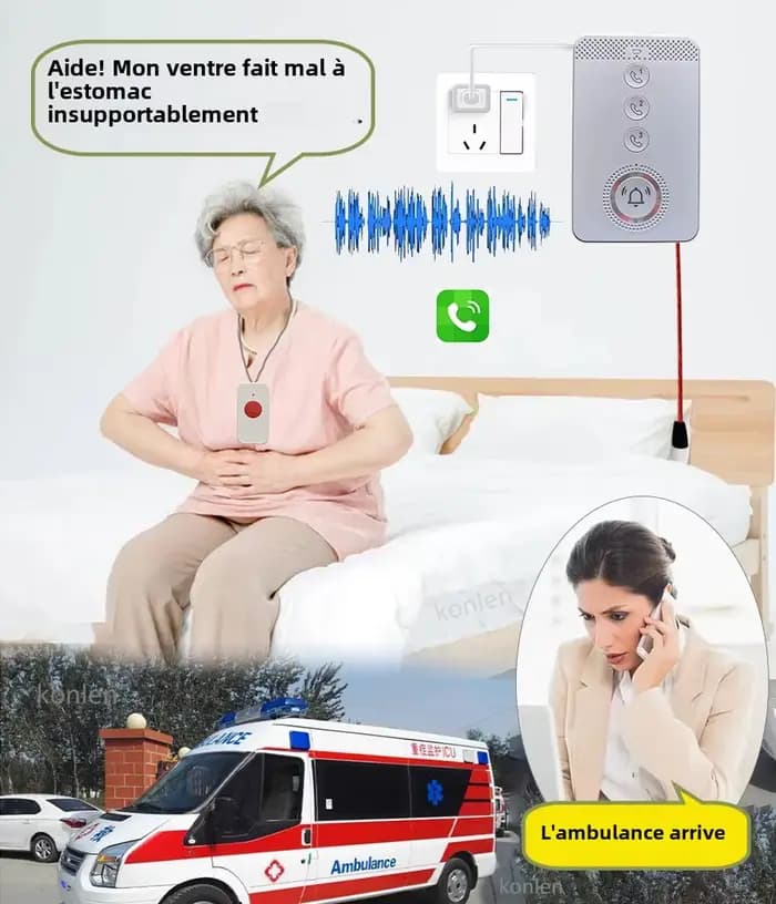 Bouton d'appel SOS d'urgence 4G GSM