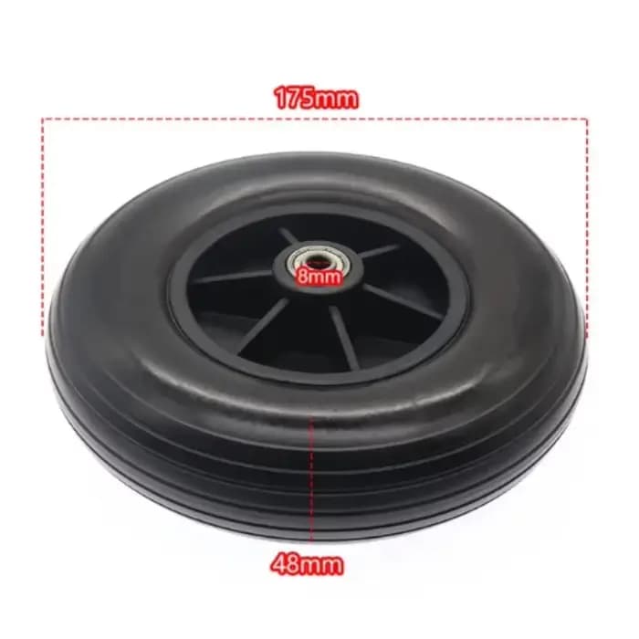 Roue en PU 200x50, pneu solide de 8 pouces pour fauteuil roulant