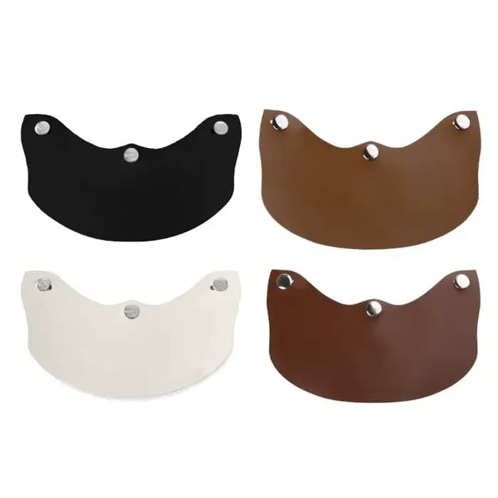 Visières de casque rétro pour scooter, casques de jet de sport, bord rabattable, pare-brise, protection contre la pluie et le soleil, 3 broches