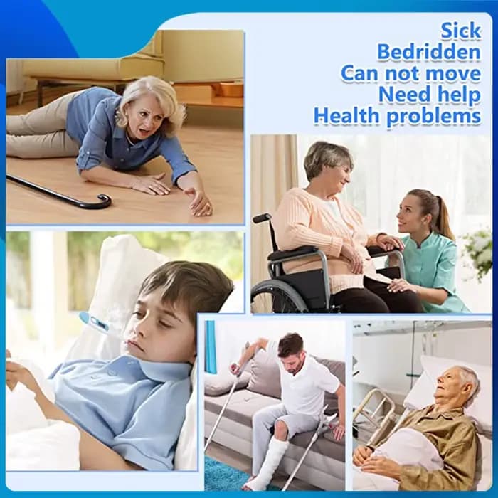 Ycall Infirmière SOS Bouton d'appel Système de CODE Wards d'hôpital Toilettes Dispositif de téléavertisseur d'urgence sans fil pour patients handicapés (Bell uniquement)