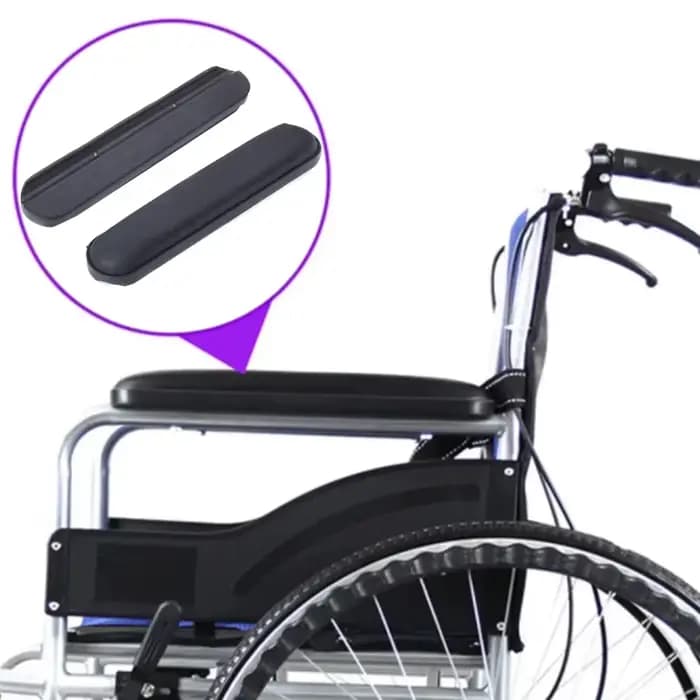 1 paire d'accoudoir universel pour fauteuil roulant avec coussinet à vis