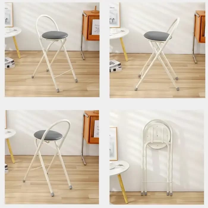 Repose-pieds haut de bar pliable, chaise de comptoir de café moderne, tabouret à dossier périphérique pour cuisine, jardin intérieur, 73 restaurant
