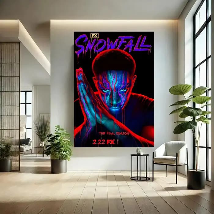 Affiche de la série télévisée Snowfall, autocollants haute définition, adaptés à la chambre à coucher, au salon, à la décoration de la maison
