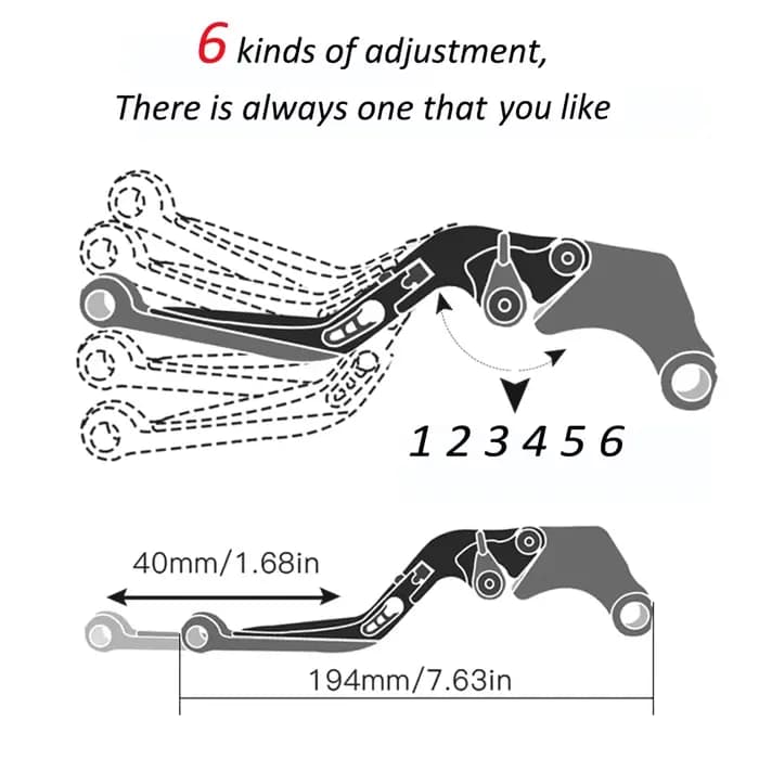 Leviers d'embrayage de frein moto pour YAMAHA TPrévention 500 T-MAX TMAX 500 2001 2002 2003 2004 2005 2006 2007 extrémités des poignées de guidon
