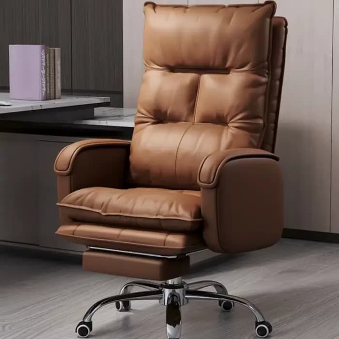 Chaise De bureau De luxe Vintage moderne Beige Mobile inclinable chaise De bureau ergonomique maison Sillas De Oficina meubles accessoires