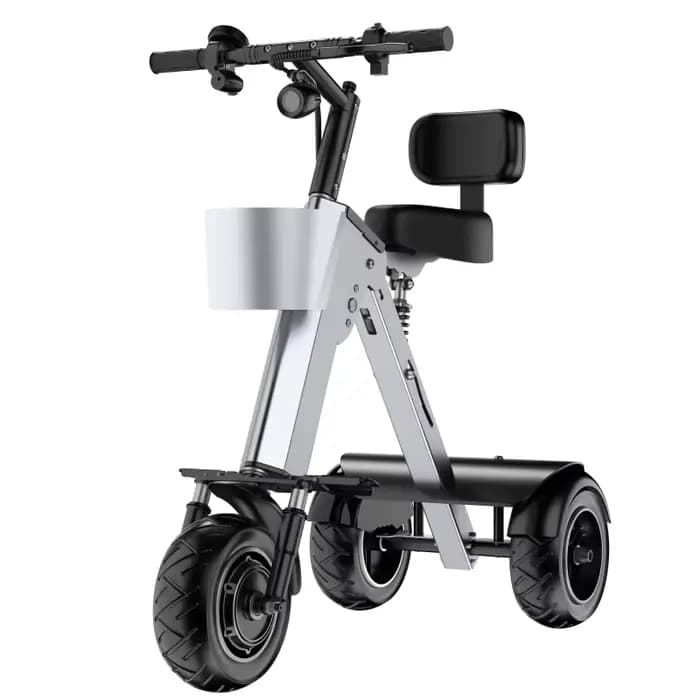 Trottinette Électrique Pliable à 3 Roues avec Siège et mir