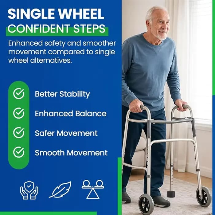 Walker Wheel 5 pouces, remplacement pour marcheurs 1 paire