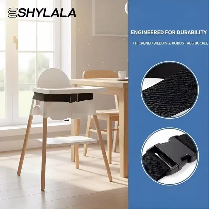 Ceinture de sécurité réglable pour fauteuil roulant avec 2 sangles