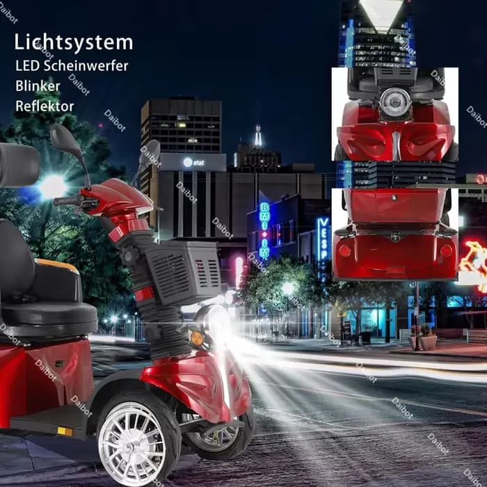 Stock ue Scooter de mobilité pliant électrique 4 roues