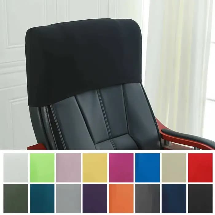 Housse de dossier de chaise de bureau élastique, protection arrière de chaise, anti-poussière, housse de dossier de chaise, taie d'oreiller de tête de chaise