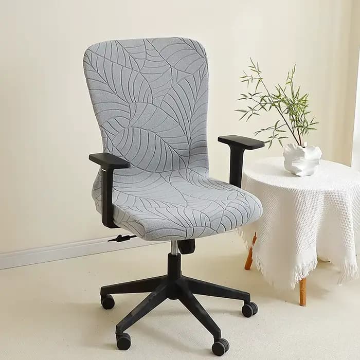 Housse de chaise de bureau et d'ordinateur extensible, 1 pièce, housse de fauteuil en Jacquard Anti-salissure, ascenseur à domicile, étui de siège rotatif pour salle d'étude et hôtel