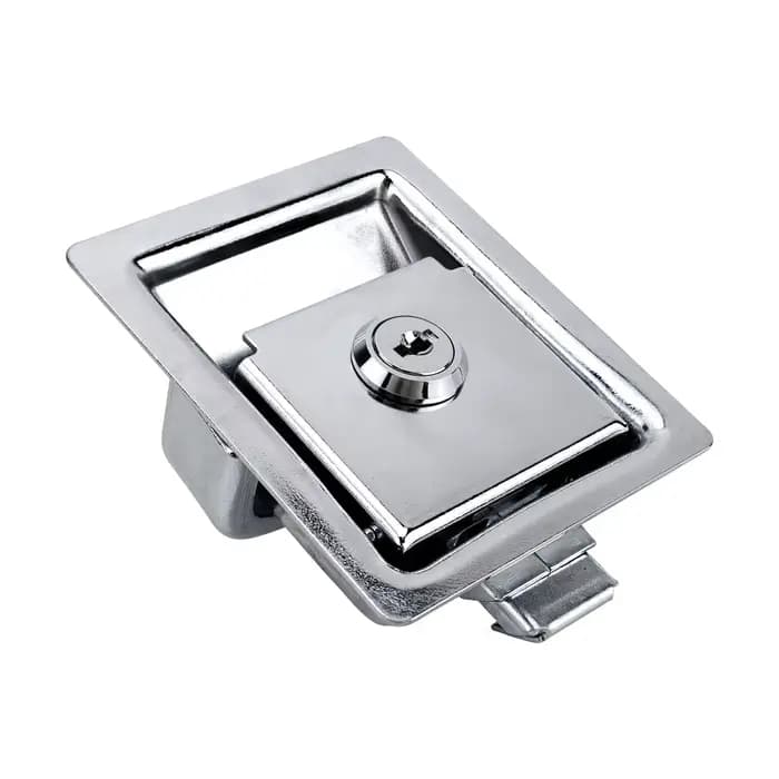 Blanc - Serrure de porte RV en acier inoxydable, serrure de remorque, adaptée pour : RV, camping-car, camping-car, remorque de voyage, etc.