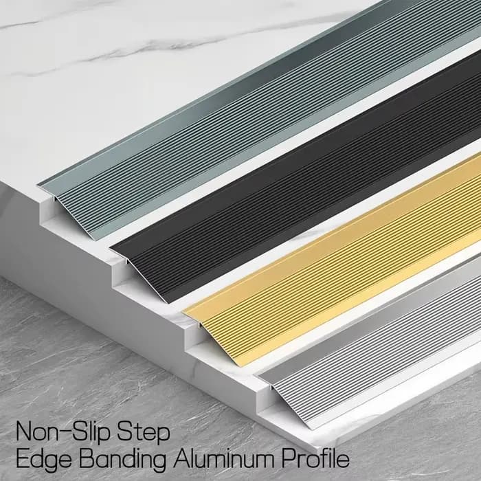 Rampe de seuil d'escalier antidérapante en profilé aluminium 10-30mm
