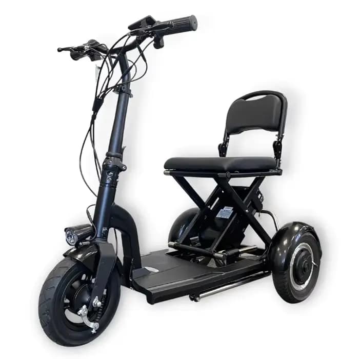 Trottinette de mobilité pliante légère à 3 roues pour personnes âgées avec dossier pliable/support de sac 300w Tricycle électrique voiture adultes