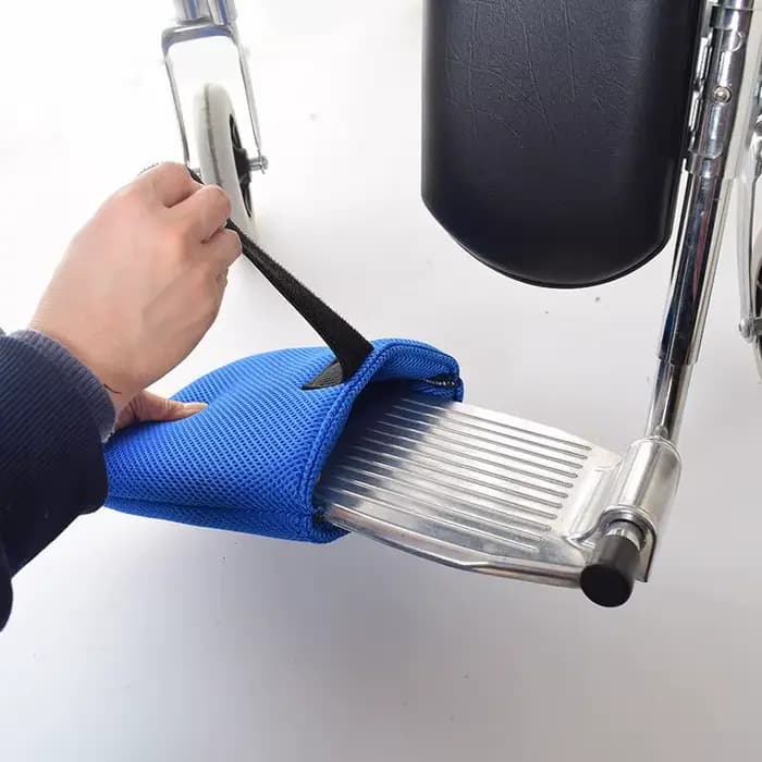 1 paire de coussinets de repose-pieds pour fauteuil roulant