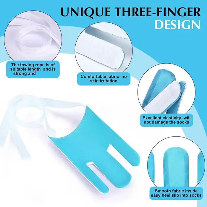 Outil d'aide à la mise des chaussettes sans pliage - Poignée ergonomique en ABS durable pour les personnes âgées