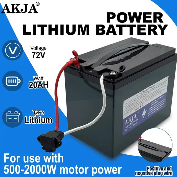 Batterie rechargeable 72V 20Ah 60V 48V avec protection contre les surcharges BMS