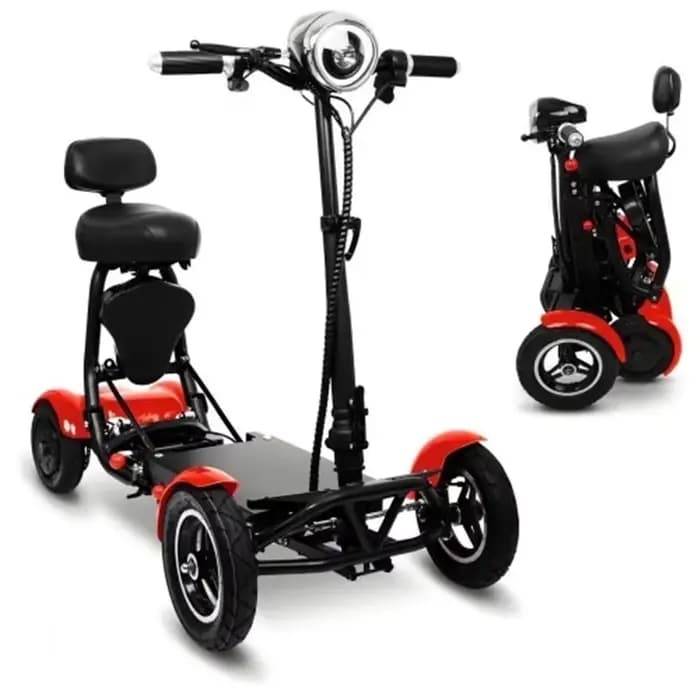 Scooter électrique pliant de mobilité de 10 pouces portable 4 roues 36V 500W double moteur