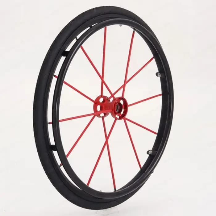 Roue de 24 x 1, 0 pouces pour fauteuils roulants sportifs avec roulement de 1/2 pouce (12