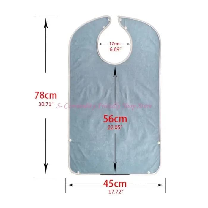 85ae 78x45cm Repas pour adultes imperméables manger Bib Bib âgé repas âgés.